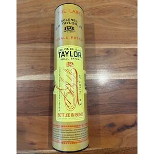 Colonel EH Taylor Jr Small Batch Bourbon Whiskey Empty Collector Tube 750ml Can